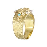 Vicenza - Piazzetta Palladio 2 - Ring Soprana Woman in Yellow Gold Diamante 0.08 Ct ANOG EOLO FASCIA - ANOG EOLO FASCIA